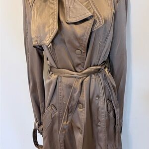 Catherine Malandrino Taupe Belted Trench Coat